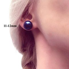 Bông Tai Ngọc Trai Nụ Lông Công 11-12mm Chuôi Bạc Ý s925 Thời Trang MADAME HIEN PEARLS Cho Nữ