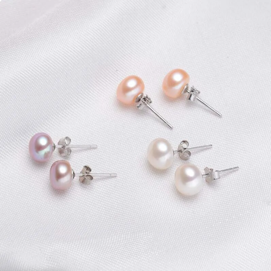 Bông tai Nụ Ngọc Trai Chuôi Titan Madame Hien Pearls Thời trang tối giản BTN0ID056