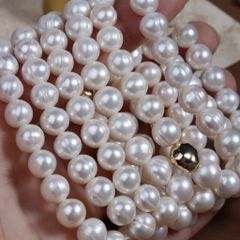 Vòng Tay Ngọc Trai 8-9mm Mặt Hạt Charm Kim Loại Sang Chảnh RUNWAY Fashion MADAME HIEN PEARLS VTT021