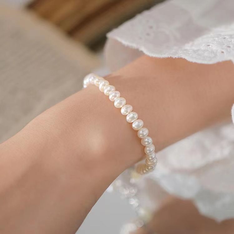Vòng Tay Ngọc Trai Tự Nhiên Phối Chuông Gió Hoa Linh Lan Lily In The Valley Dễ Thương MADAME HIEN PEARLS Cho Nữ VTT039