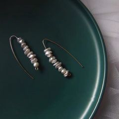 Bông Tai Ngọc Trai Cánh Hoa Baroque Tự Nhiên Xâu Xiên Sành Điệu MADAME HIEN PEARLS BTB099