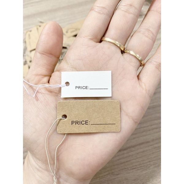 Tag ghi giá cho trang sức đính chỉ 2x4cm PKG013