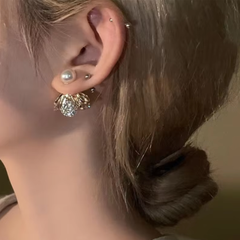 Bông Tai Ngọc Trai Nuôi Tự Nhiên Quý Phái 2 Kiểu Đeo Linh Hoạt MADAME HIEN PEARLS Cho Nữ BTN039