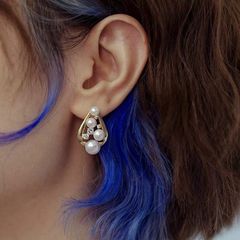 Bông Tai Mặt Hình Học Đính 4 Hạt Ngọc Trai Tự Nhiên Sang Trọng MADAME HIEN PEARLS Cho Nữ BTN293