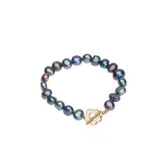 Vòng Tay Ngọc Trai Baroque Tự Nhiên Khoá OT Hoa Mận MADAME HIEN PEARLS Unisex Nam Nữ VTB046