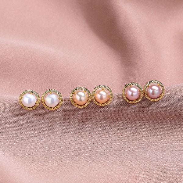 Bông Tai Ngọc Trai Tự Nhiên MADAME HIEN PEARLS Xinh Xắn Thời Trang Cổ Điển Vintage BTN135