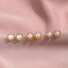 Bông Tai Ngọc Trai Tự Nhiên MADAME HIEN PEARLS Xinh Xắn Thời Trang Cổ Điển Vintage BTN135