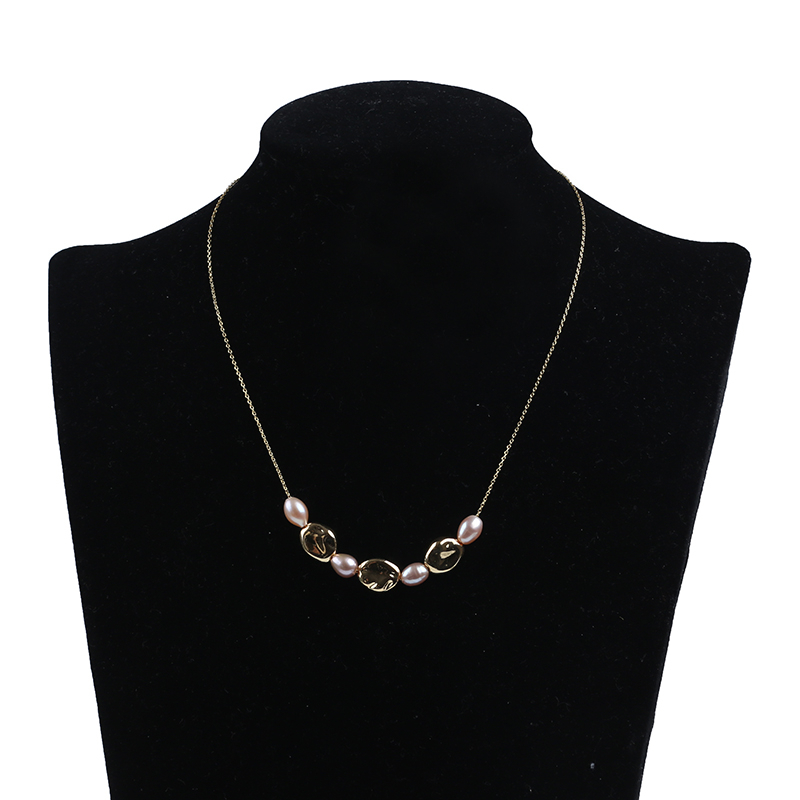 Vòng Cổ Ngọc Trai Tự Nhiên Phối Hạt Kim Loại MADAME HIEN PEARL Sang Trọng Nam Tính MN018
