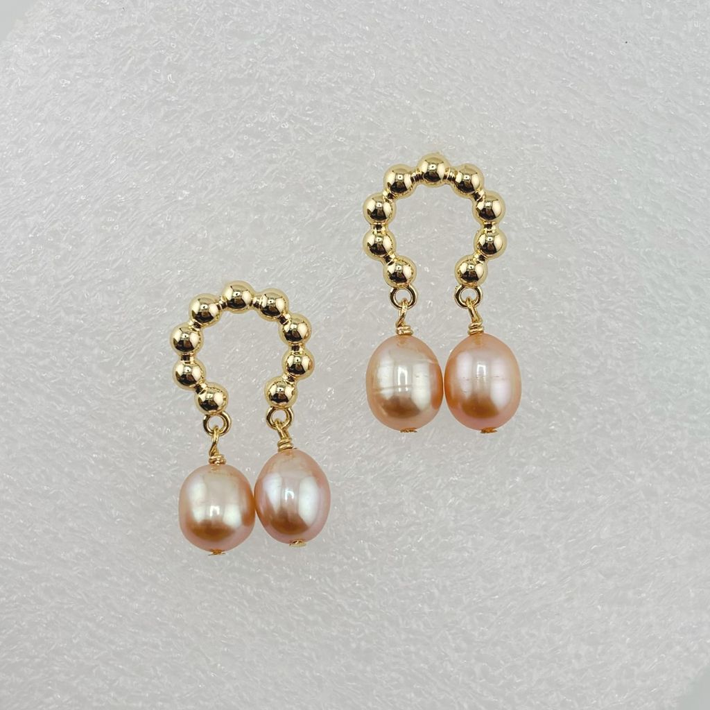 Bông Tai Ngọc Trai Tự Nhiên Tua Rua 2 Hạt Kiểu Nam Châm Đính Tua Rua Giọt Nước MADAME HIEN PEARLS BTG092