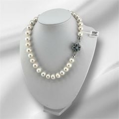 [Kèm Kiểm Định] Vòng Cổ Ngọc Trai VIP 12-16mm Dài 45cm Khoá Hoa Trà Cẩn Đá Quý Phong Cách Quý Tộc MADAME HIEN PEARLS Cho Nữ CT066