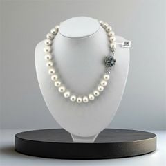 [Kèm Kiểm Định] Vòng Cổ Ngọc Trai VIP 12-16mm Dài 45cm Khoá Hoa Trà Cẩn Đá Quý Phong Cách Quý Tộc MADAME HIEN PEARLS Cho Nữ CT066