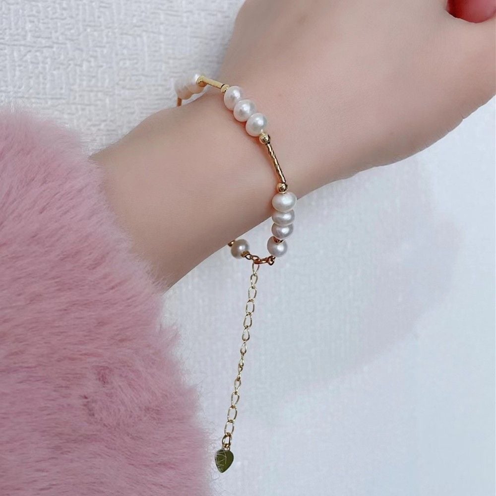 Bộ Set Ngọc Trai Vòng cổ và Vòng Tay Tự Nhiên Chèn Cham Đũa Dài Mỗi 3 Hạt Lạ Mắt MADAME HIEN PEARLS SCT034