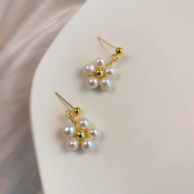 Bông Tai Vòng Tròn Tua Rua Hoa Mai Ngọc Trai Tự Nhiên Thời Trang MADAME HIEN PEARLS Cho Nữ BTT034