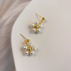 Bông Tai Vòng Tròn Tua Rua Hoa Mai Ngọc Trai Tự Nhiên Thời Trang MADAME HIEN PEARLS Cho Nữ BTT034
