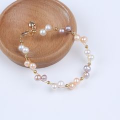 Vòng Tay Sợi Bện Đính Ngọc Trai Tự Nhiên MADAME HIEN PEARLS VTT009