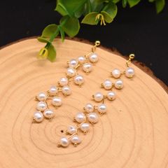 Bông Tai Ngọc Trai Nước Ngọt Dáng Dài Tự Nhiên Phong Cách Retro MADAME HIEN PEARLS BTT033