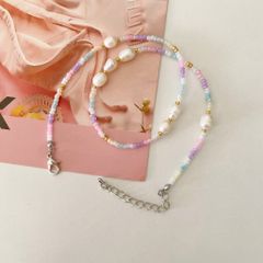 Vòng Cổ Handmade Cườm Đa Sắc Màu Tone Pastel Phối Ngọc Trai Đơn Giản Upinus Candy Necklace Bohemian Boho MADAME HIEN PEARLS Cho Con Gái Yêu CG045