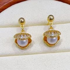 Bông Tai Ngọc Trai Tự Nhiên Tua Rua Thả Mẹ Ngọc Trai Đang Nhả Ngọc Lạ Mắt MADAME HIEN PEARLS Cho Nữ