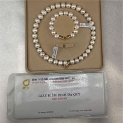 [Kèm Kiểm Định] Bộ Set Vòng Cổ và Vòng Tay Ngọc Trai Tự Nhiên Trắng VIP Hạt Tứ Quý 11-15mm Tròn Đẹp MADAME HIEN PEARLS SCT008TR