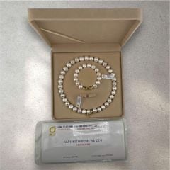 [Kèm Kiểm Định] Bộ Set Vòng Cổ và Vòng Tay Ngọc Trai Tự Nhiên Trắng VIP Hạt Tứ Quý 11-15mm Tròn Đẹp MADAME HIEN PEARLS SCT008TR