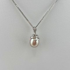 Dây chuyền Ngọc Trai Bạc Ý s925 Mạ Vàng Ý Đính Ngọc Trai Tím Khoá Thần Rắn Ôm Châu May Mắn, Thịnh Vượng BMVMG001