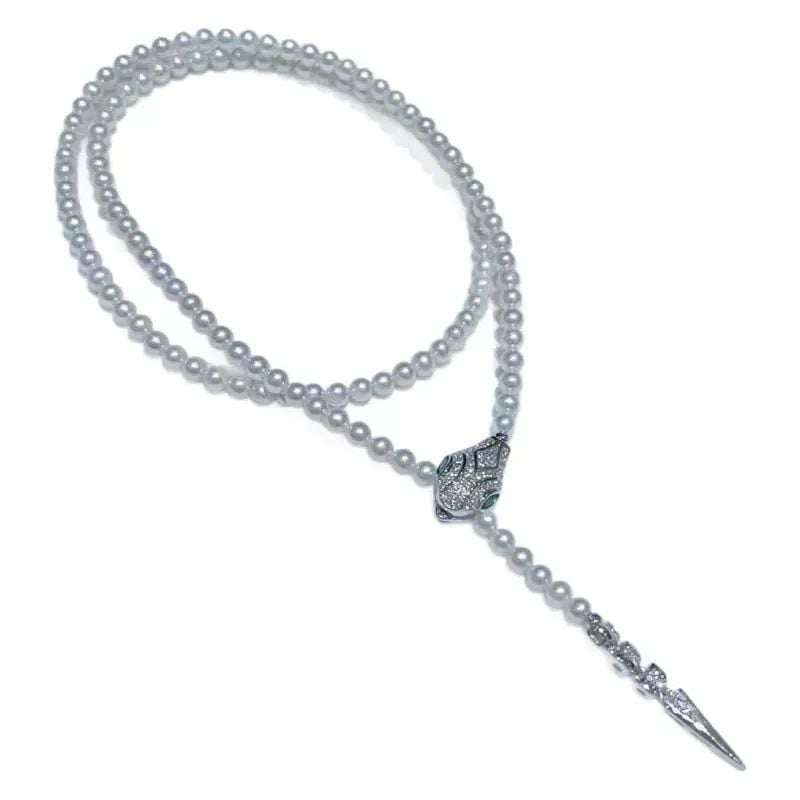Vòng Cổ Ngọc Trai 50cm Dáng Rắn Thần Sang Trọng Phong Cách Hoàng Gia MADAME HIEN PEARLS Cho Nữ CT065