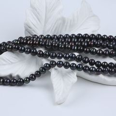 Vòng Cổ Ngọc Trai Đen Tự Nhiên 7mm Khoá Hoa Hồng 3D MADAME HIEN PEARLS Quyền Quý Sang Trọng