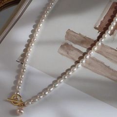 Vòng Cổ Ngọc Trai Nước Ngọt Tự Nhiên 5-6mm Mặt Hạt Ngọc Trai Khoá OT MADAME HIEN PEARLS Cho Nữ CG046
