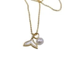 Vòng cổ Ngọc Trai Mặt Nàng Tiên Cá MADAME HIEN PEARL Thời Trang MN014