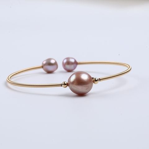 Còng Tay 1 Hạt Ngọc Trai Tự Nhiên Size Khủng MADAME HIEN PEARLS Cá Tính VTT015