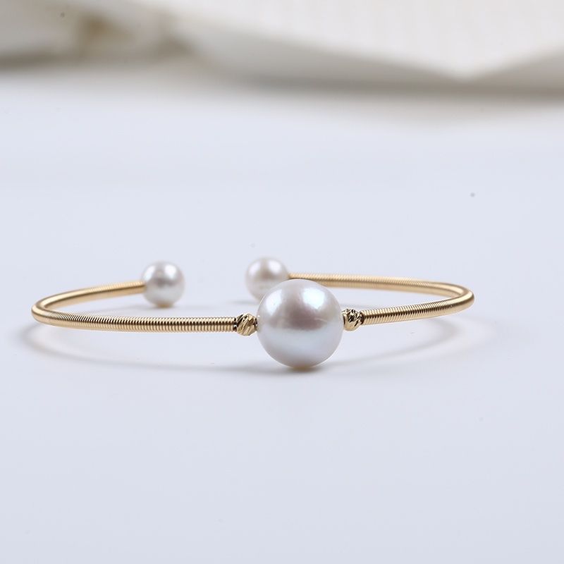 Còng Tay 1 Hạt Ngọc Trai Tự Nhiên Size Khủng MADAME HIEN PEARLS Cá Tính VTT015