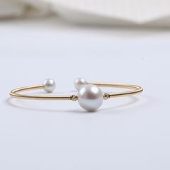 Còng Tay 1 Hạt Ngọc Trai Tự Nhiên Size Khủng MADAME HIEN PEARLS Cá Tính VTT015