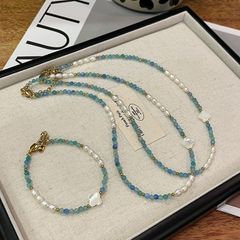 Set Bộ Vòng Cổ Và Vòng Tay Ngọc Trai Tự Nhiên Phong Cách Kho Báu Biển Xanh Fritillaria MADAME HIEN PEARLS