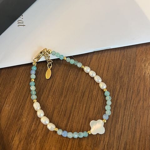 Vòng Tay Ngọc Trai Tự Nhiên Phong Cách Kho Báu Biển Xanh Fritillaria MADAME HIEN PEARLS Cho Nữ VTG036