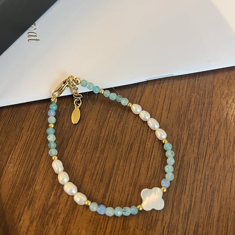 Set Bộ Vòng Cổ Và Vòng Tay Ngọc Trai Tự Nhiên Phong Cách Kho Báu Biển Xanh Fritillaria MADAME HIEN PEARLS