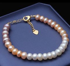 Vòng Tay Ngọc Trai Tự Nhiên Đa Sắc MADAME HIEN PEARLS Thời Trang, Cá Tính VTT008M
