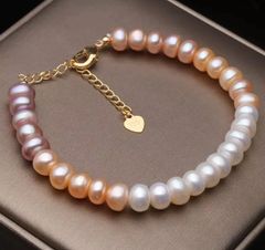 Vòng Tay Ngọc Trai Tự Nhiên Đa Sắc MADAME HIEN PEARLS Thời Trang, Cá Tính VTT008M