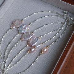Vòng Tay Mặt 1 Hạt Ngọc Trai Baroque Tự Nhiên MADAME HIEN PEARLS Unisex Nam Nữ VTB081