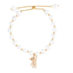 Vòng Tay Ngọc Trai Tự Nhiên Mặt Gấu Teddy Bear Thời Trang VTB019L2