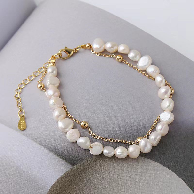 Vòng Tay Ngọc Trai Baroque Tự Nhiên Dành Cho Nữ MADAME HIEN PEARLS Cho Nữ VTB021