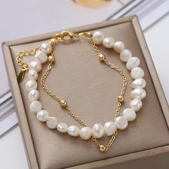 Vòng Tay Ngọc Trai Baroque Tự Nhiên Dành Cho Nữ MADAME HIEN PEARLS Cho Nữ VTB021