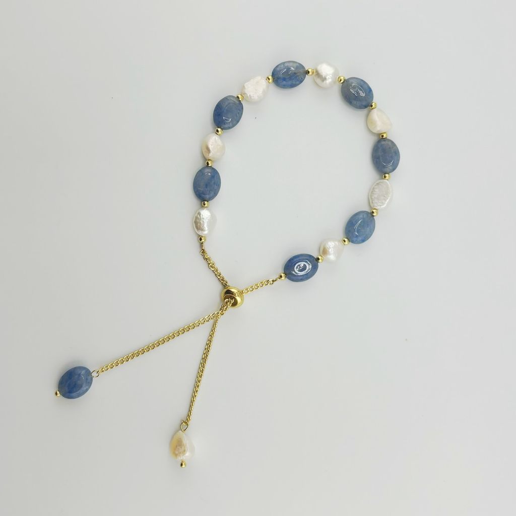 Vòng Tay Ngọc Trai Tự Nhiên Phối Đá Xanh Aventurine Hoàng Gia MADAME HIEN PEARLS VTB028