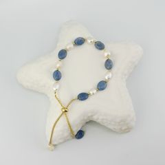 Vòng Tay Ngọc Trai Tự Nhiên Phối Đá Xanh Aventurine Hoàng Gia MADAME HIEN PEARLS VTB028