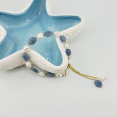 Vòng Tay Ngọc Trai Tự Nhiên Phối Đá Xanh Aventurine Hoàng Gia MADAME HIEN PEARLS VTB028