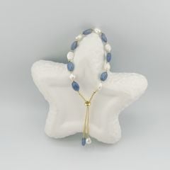 Vòng Tay Ngọc Trai Tự Nhiên Phối Đá Xanh Aventurine Hoàng Gia MADAME HIEN PEARLS VTB028
