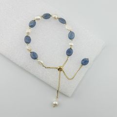 Vòng Tay Ngọc Trai Tự Nhiên Phối Đá Xanh Aventurine Hoàng Gia MADAME HIEN PEARLS VTB028
