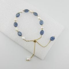 Vòng Tay Ngọc Trai Tự Nhiên Phối Đá Xanh Aventurine Hoàng Gia MADAME HIEN PEARLS VTB028
