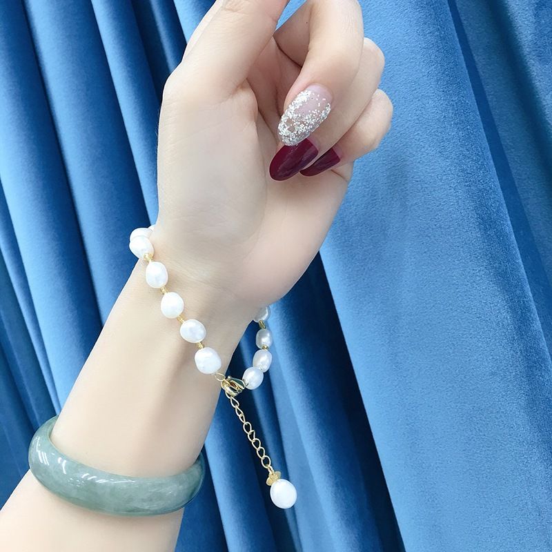 Vòng Tay Ngọc Trai Baroque Phối Cham Dễ Thương MADAME HIEN PEARLS VTB040