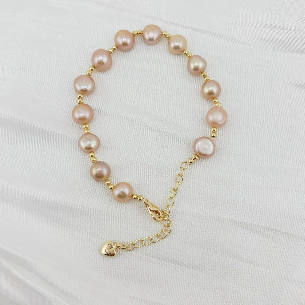 Vòng Tay Ngọc Trai Baroque Phối Cham Dễ Thương MADAME HIEN PEARLS VTB040