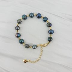 Vòng Tay Ngọc Trai Baroque Phối Cham Dễ Thương MADAME HIEN PEARLS VTB040